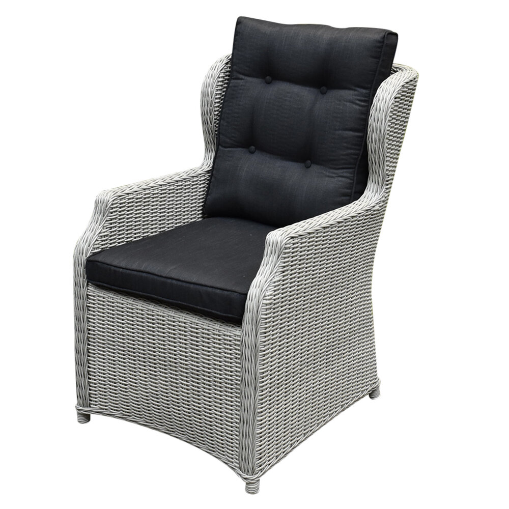 AVH-Collectie Showroommodel Ibiza XL stoel-bank loungeset 4-delig verstelbaar wit-grijs AVH-Collectie Showroommodel Ibiza XL stoel-bank loungeset 4-delig verstelbaar wit-grijs