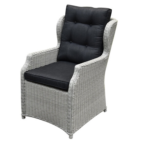 AVH-Collectie Showroommodel Ibiza XL stoel-bank loungeset 4-delig verstelbaar wit-grijs AVH-Collectie Showroommodel Ibiza XL stoel-bank loungeset 4-delig verstelbaar wit-grijs