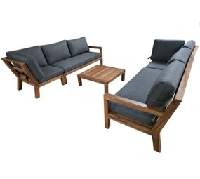AVH-Collectie Showroommodel Harby bank loungeset 5-delig teaklook