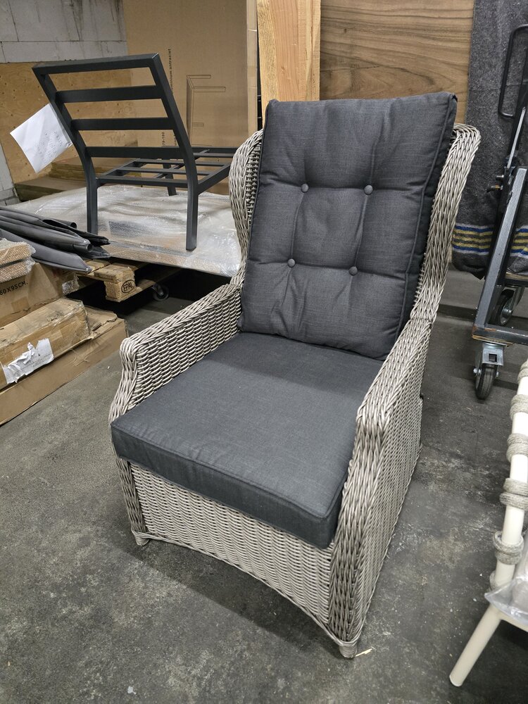 AVH-Collectie Showroommodel Ibiza XL lounge balkonset verstelbaar 2-delig grijs