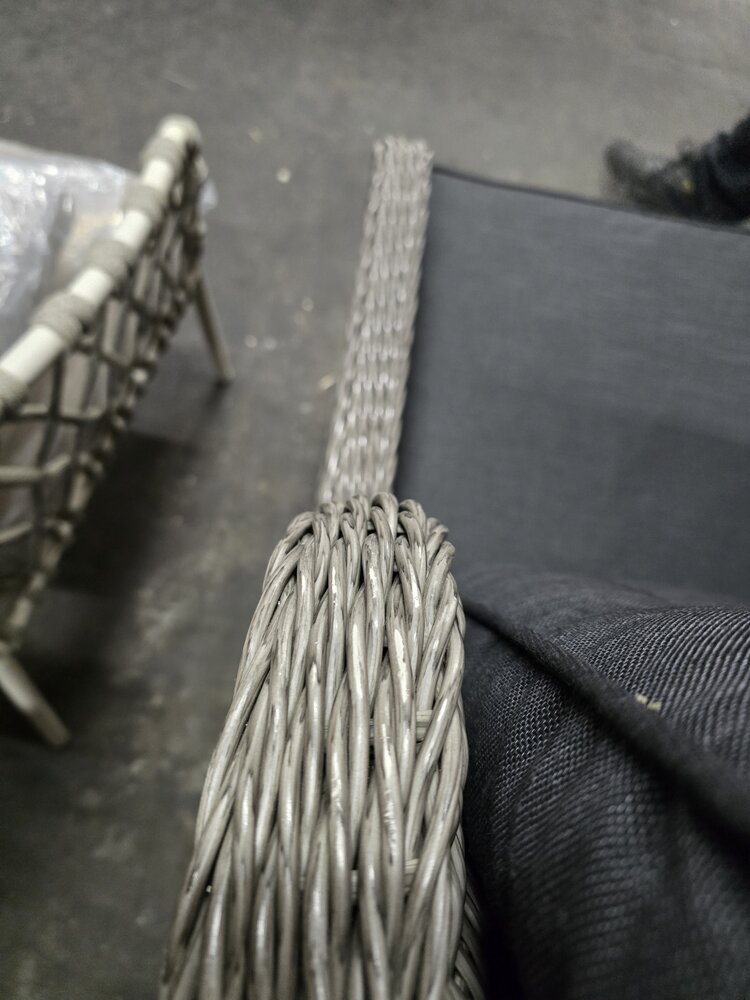 AVH-Collectie Showroommodel Ibiza XL lounge balkonset verstelbaar 2-delig grijs