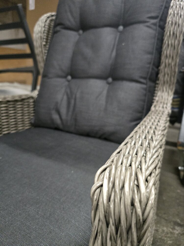 AVH-Collectie Showroommodel Ibiza XL lounge balkonset verstelbaar 2-delig grijs