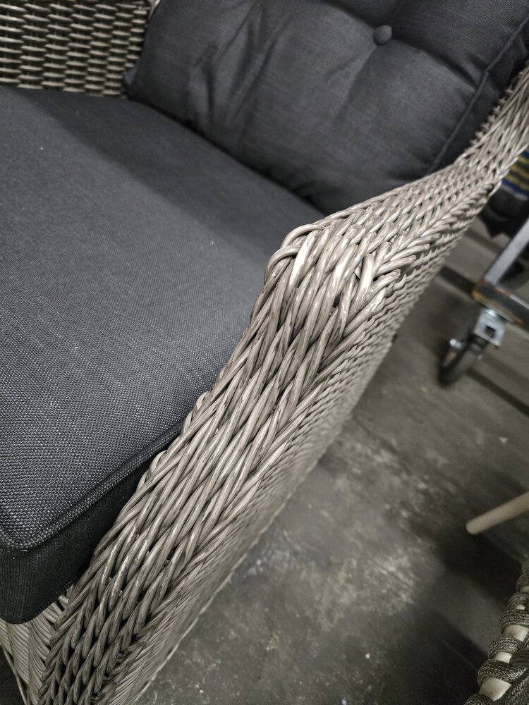 AVH-Collectie Showroommodel Ibiza XL lounge balkonset verstelbaar 2-delig grijs