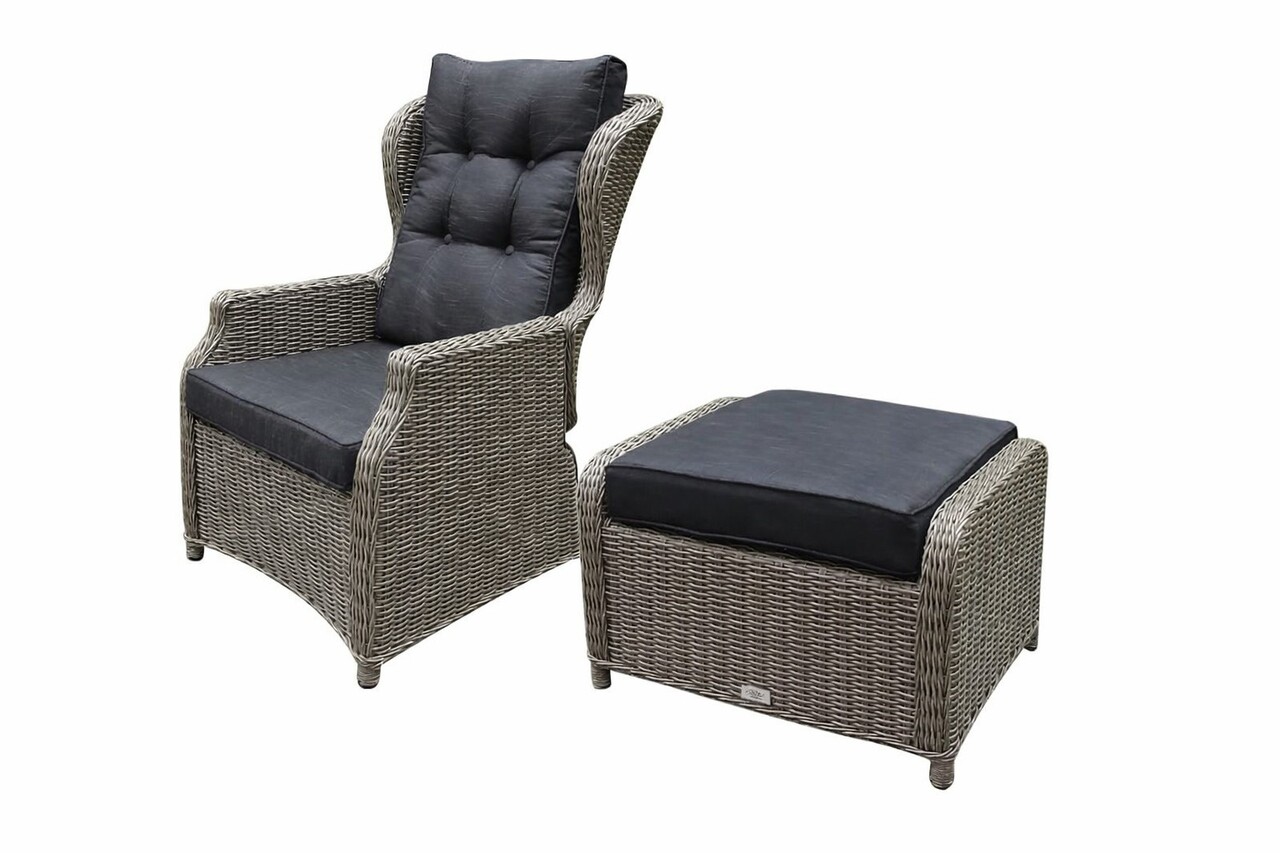 AVH-Collectie Showroommodel Ibiza XL lounge balkonset verstelbaar 2-delig grijs