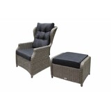 AVH-Collectie Showroommodel Ibiza XL lounge balkonset verstelbaar 2-delig grijs