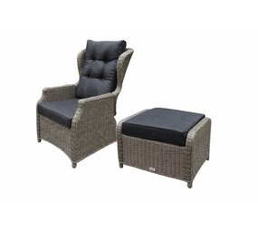 AVH-Collectie Showroommodel Ibiza XL lounge balkonset verstelbaar 2-delig grijs