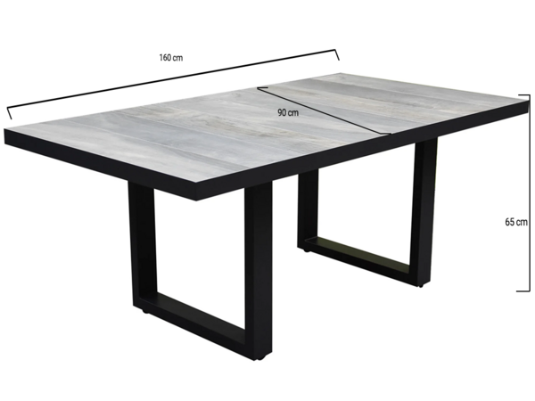 AVH-Collectie Showroommodel Pacific hoek loungeset 5 delig aluminium antraciet