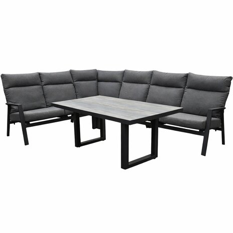AVH-Collectie Showroommodel Pacific hoek loungeset 5 delig aluminium antraciet