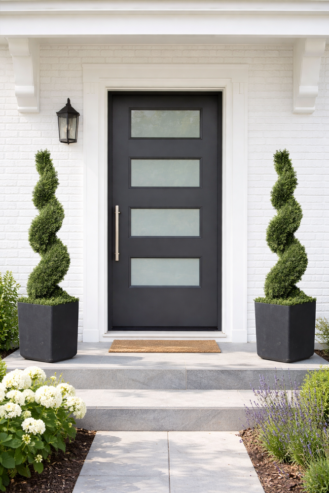 AVH-Collectie Kunstboom conifeer spiraal outdoor 180 cm hoog met pot