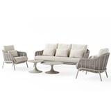 SUNS Casto stoel bank loungeset 5 delig rope latte SUNS