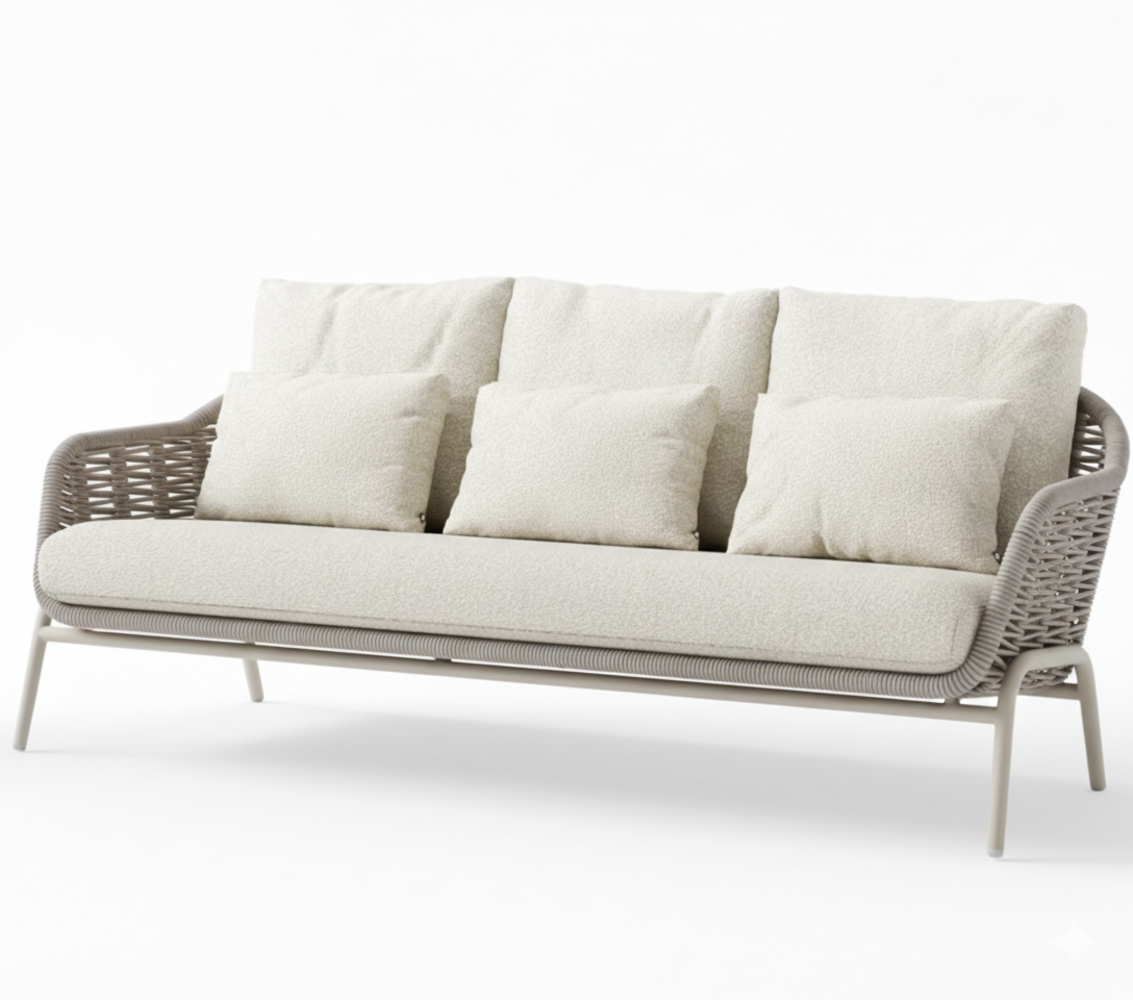 SUNS Casto stoel bank loungeset 5 delig rope latte SUNS SUNS Casto stoel bank loungeset 5 delig rope latte SUNS