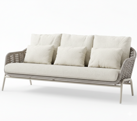 SUNS Casto stoel bank loungeset 5 delig rope latte SUNS SUNS Casto stoel bank loungeset 5 delig rope latte SUNS