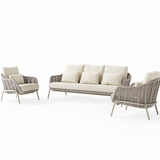 SUNS Casto stoel bank loungeset 3 delig rope latte SUNS