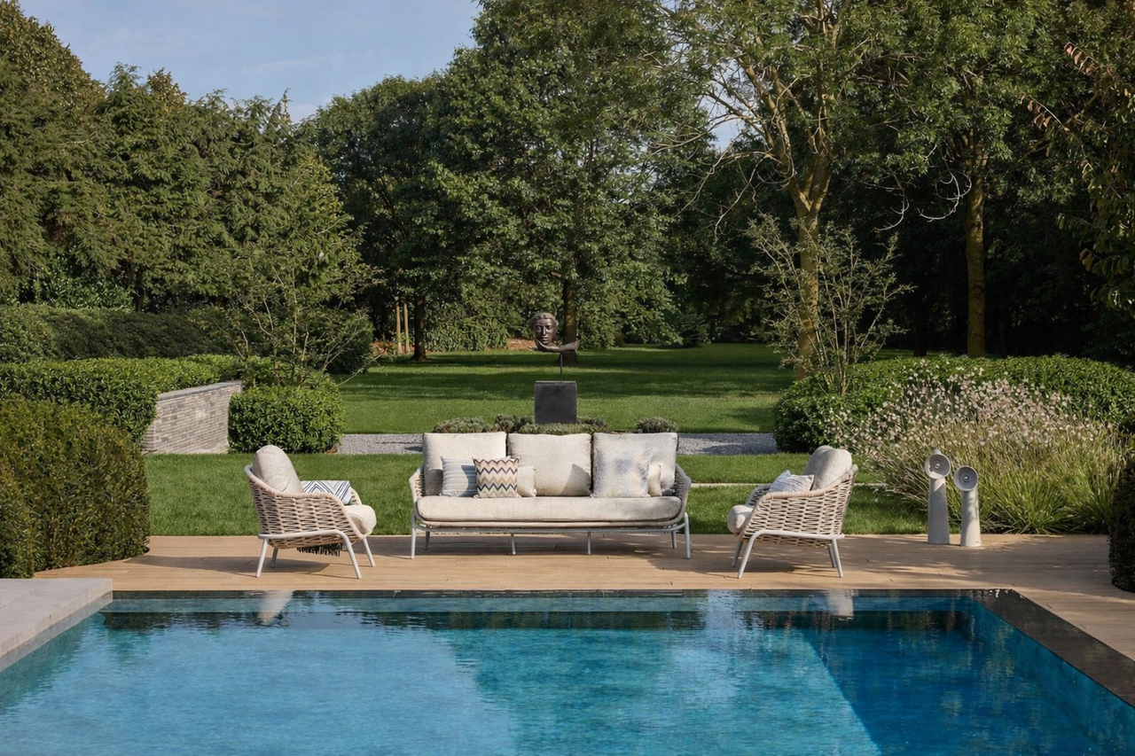 SUNS Casto stoel bank loungeset 3 delig rope latte SUNS SUNS Casto stoel bank loungeset 3 delig rope latte SUNS