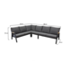 AVH-Collectie Showroommodel Montenegro hoek loungeset 4 delig antraciet aluminium
