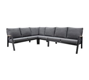 AVH-Collectie Showroommodel Montenegro hoek loungeset 4 delig antraciet aluminium