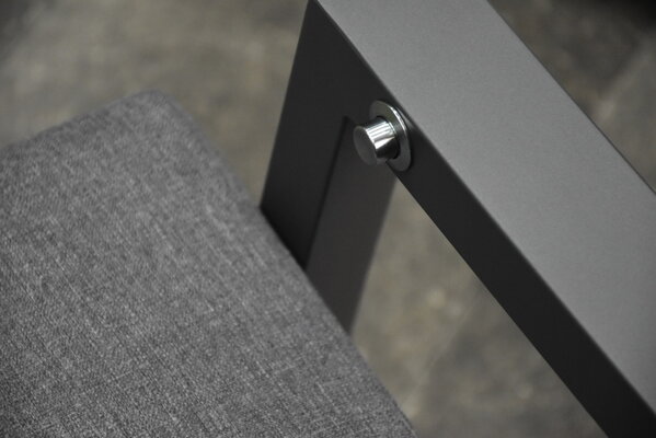 AVH-Collectie Showroommodel Vegas stoel bank loungeset 3 delig verstelbaar antraciet aluminium