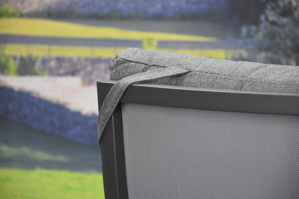 AVH-Collectie Showroommodel Vegas stoel bank loungeset 3 delig verstelbaar antraciet aluminium