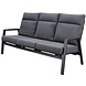 AVH-Collectie Showroommodel Vegas stoel bank loungeset 3 delig verstelbaar antraciet aluminium