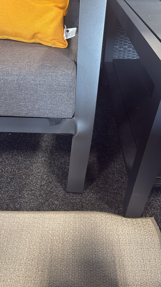 AVH-Collectie Showroommodel Vegas stoel bank loungeset 3 delig verstelbaar antraciet aluminium