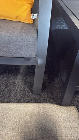 AVH-Collectie Showroommodel Vegas stoel bank loungeset 3 delig verstelbaar antraciet aluminium