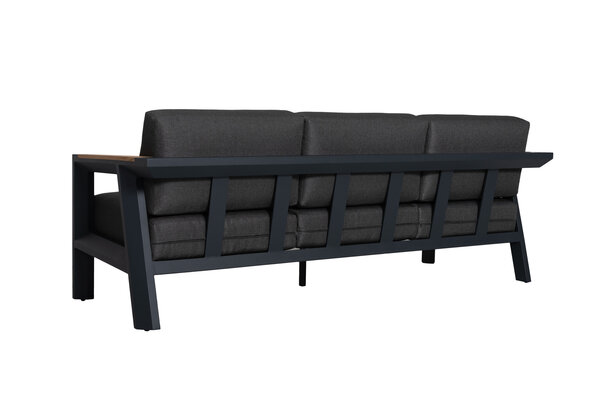 AVH-Collectie Showroommodel Victoria 3-zitsbank antraciet teak aluminium AVH-Collectie Showroommodel Victoria 3-zitsbank antraciet teak aluminium