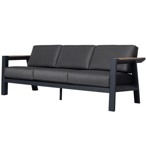 AVH-Collectie Showroommodel Victoria 3-zitsbank antraciet teak aluminium AVH-Collectie Showroommodel Victoria 3-zitsbank antraciet teak aluminium