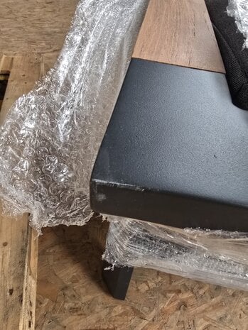 AVH-Collectie Showroommodel Victoria 3-zitsbank antraciet teak aluminium AVH-Collectie Showroommodel Victoria 3-zitsbank antraciet teak aluminium