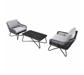 AVH-Collectie Showroommodel Andros lounge balkonset 3- delig rope AVH-Collectie Showroommodel Andros lounge balkonset 3- delig rope