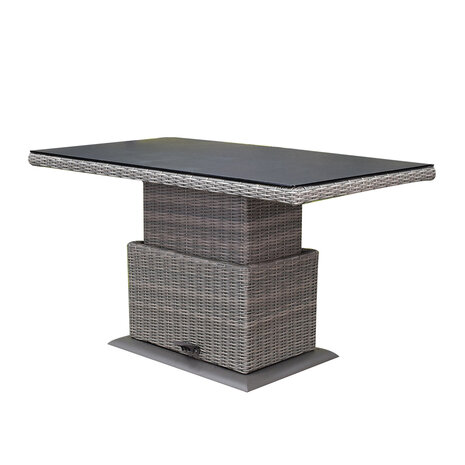 AVH-Collectie Showroommodel Florida hoek dining loungeset 4 delig verstelbare tafel bruin grijs AVH-Collectie Showroommodel Florida hoek dining loungeset 4 delig verstelbare tafel bruin grijs