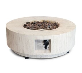 Happy Cocooning Happy Cocooning vuurtafel Estate rond 76 cm rond travertin