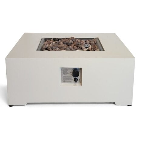 Happy Cocooning Happy Cocooning vuurtafel Estate vierkant 88 cm oyster beige