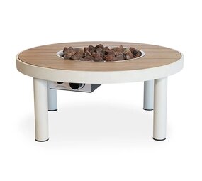 Happy Cocooning Happy Cocooning Riviera vuurtafel 80 cm rond oyster beige