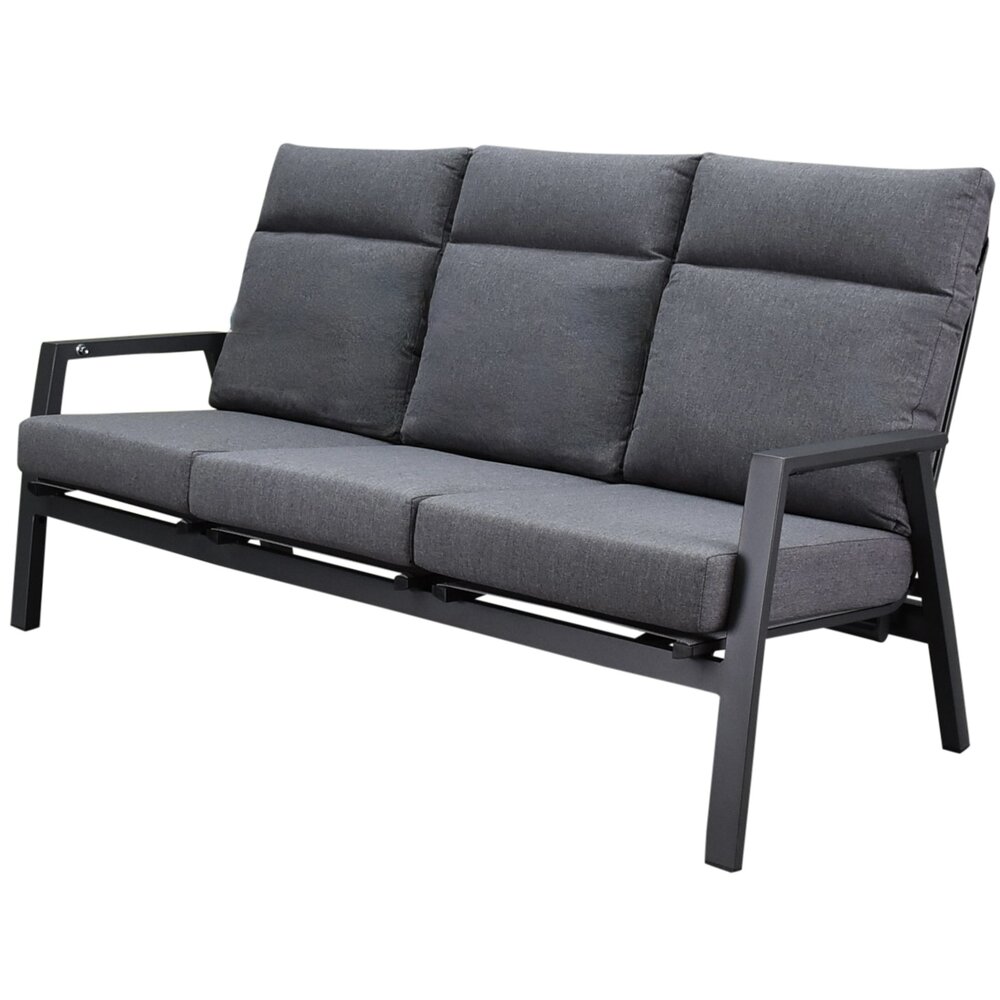 AVH-Collectie Showroommodel Vegas 3-zitsbank verstelbaar aluminium antraciet