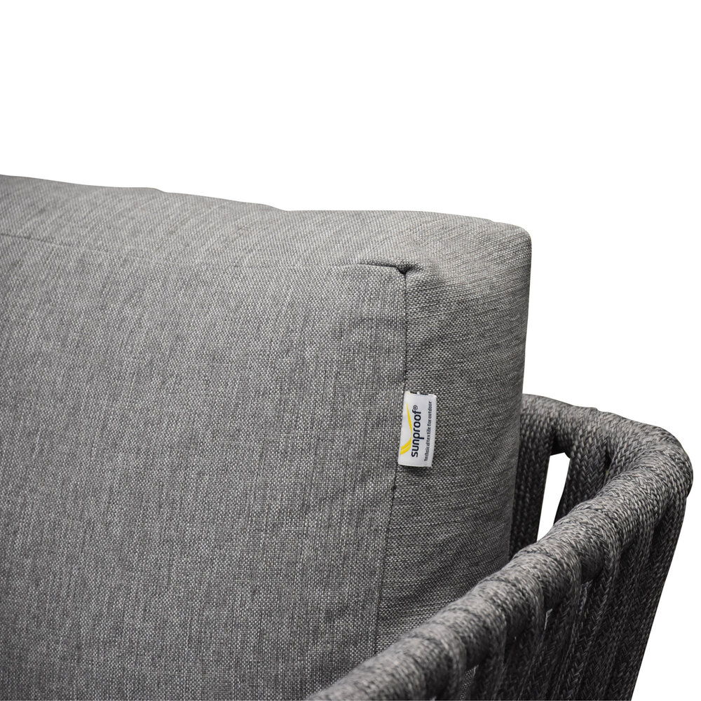 AVH-Collectie Showroommodel 2 x Washington lounge tuinstoel aluminum rope