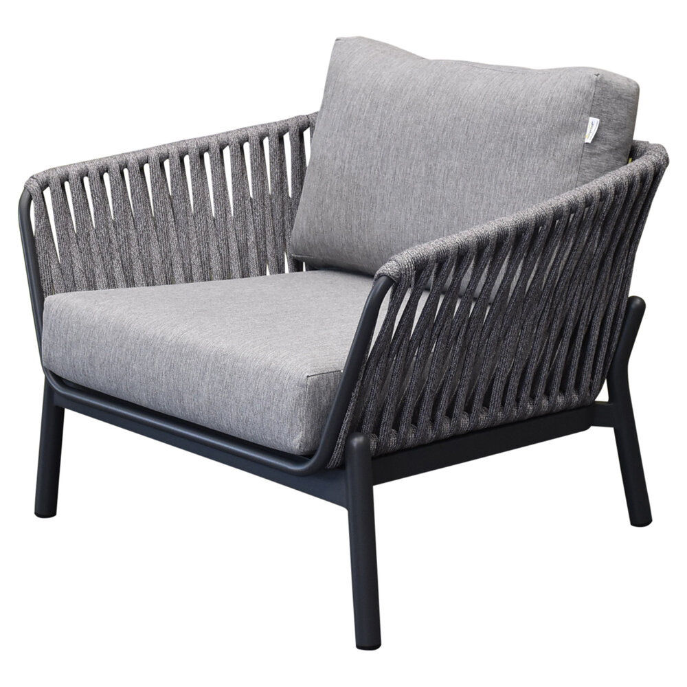 AVH-Collectie Showroommodel 2 x Washington lounge tuinstoel aluminum rope