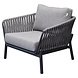 AVH-Collectie Showroommodel 2 x Washington lounge tuinstoel aluminum rope