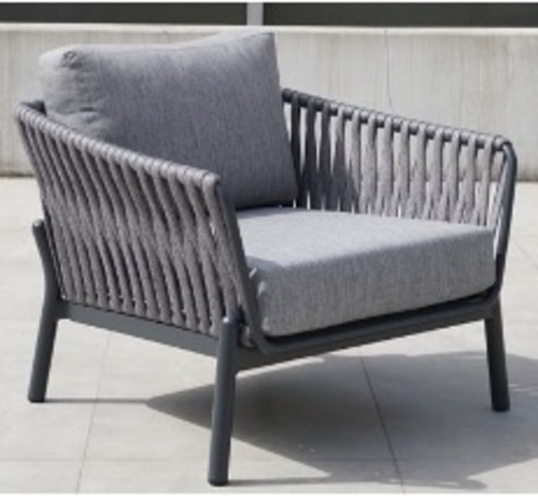 AVH-Collectie Showroommodel 2 x Washington lounge tuinstoel aluminum rope