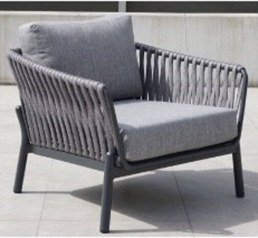 AVH-Collectie Showroommodel 2 x Washington lounge tuinstoel aluminum rope