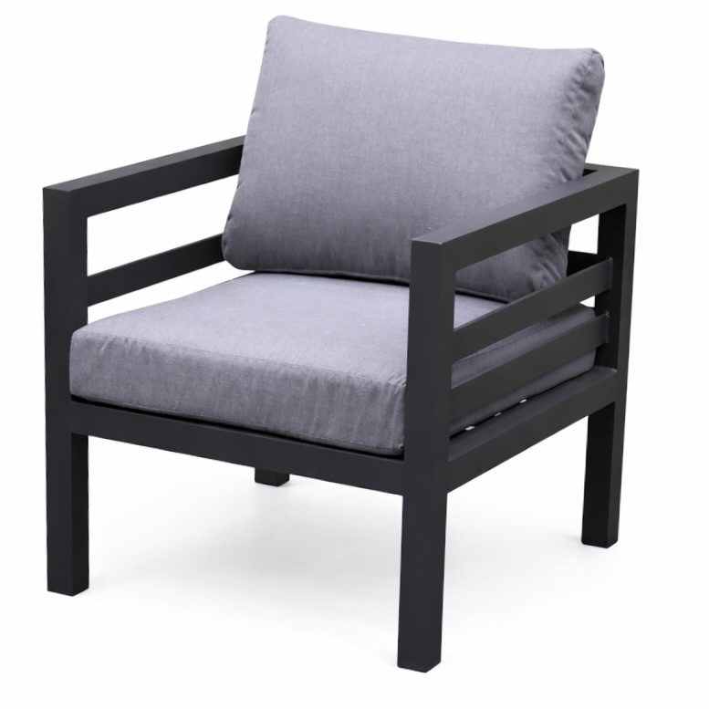 AVH-Collectie Fabri lounge tuinstoel aluminium antraciet