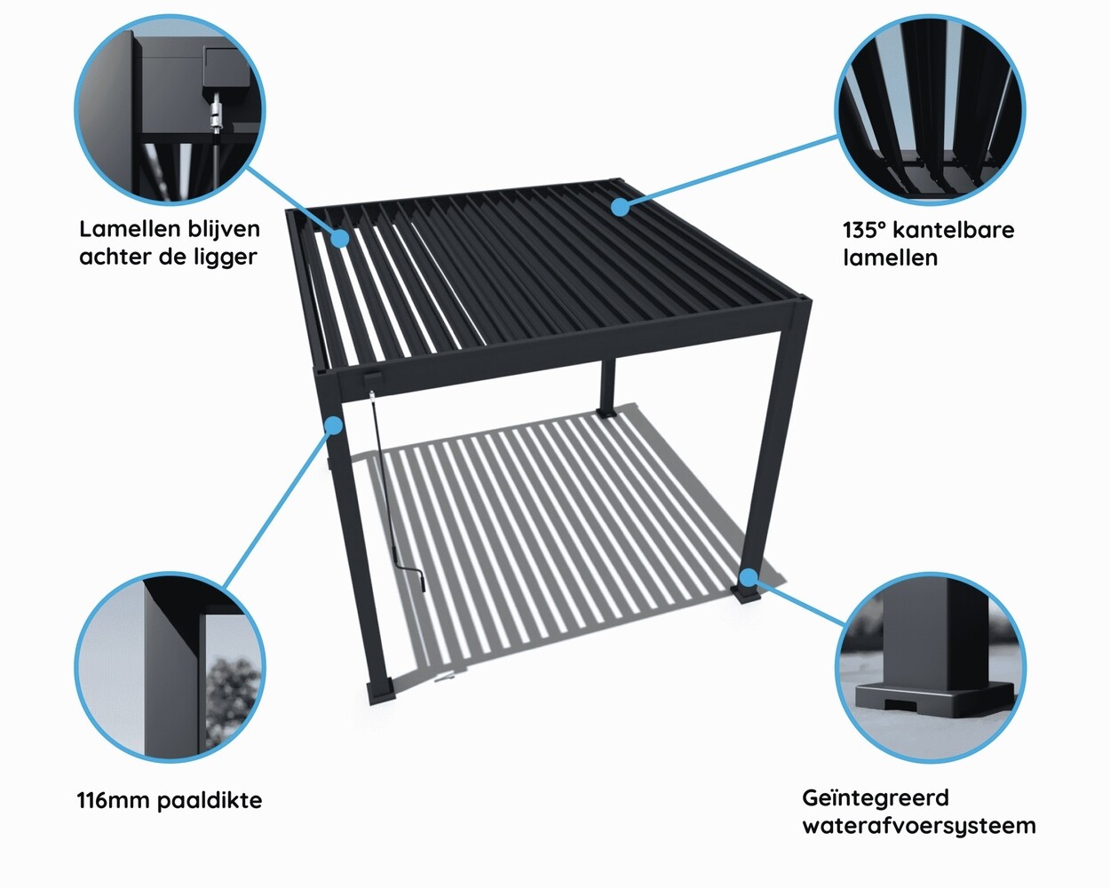 AVH-Collectie Venus Comfort overkapping - 300x400 cm - antraciet AVH-Collectie Venus Comfort overkapping - 300x400 cm - antraciet