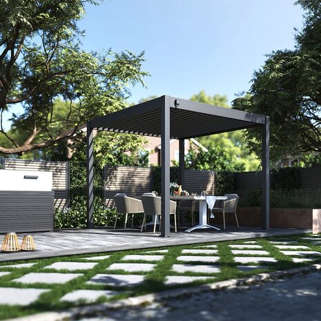 AVH-Collectie Venus Comfort overkapping - 300x300 cm - antraciet AVH-Collectie Venus Comfort overkapping - 300x300 cm - antraciet
