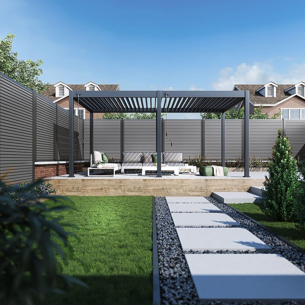 AVH-Collectie Venus Comfort overkapping - 300x530 cm - antraciet AVH-Collectie Venus Comfort overkapping - 300x530 cm - antraciet