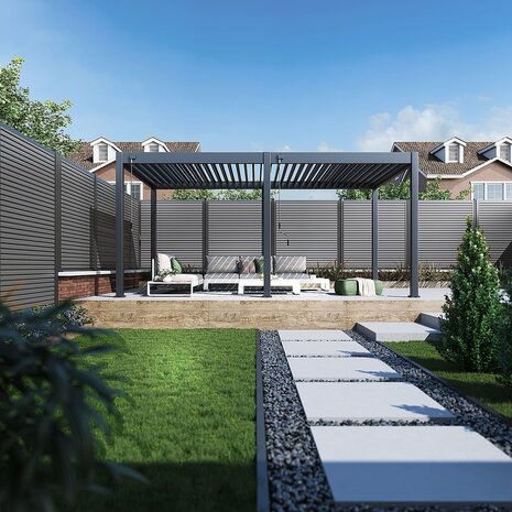 AVH-Collectie Venus Comfort overkapping - 300x530 cm - antraciet AVH-Collectie Venus Comfort overkapping - 300x530 cm - antraciet