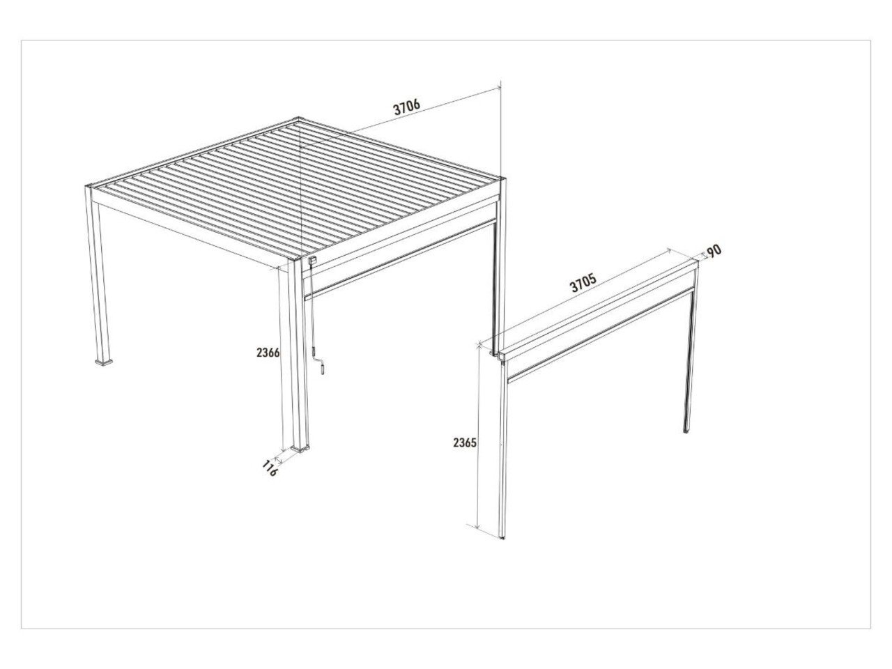 AVH-Collectie Venus windscherm - 400 cm - camel sand
