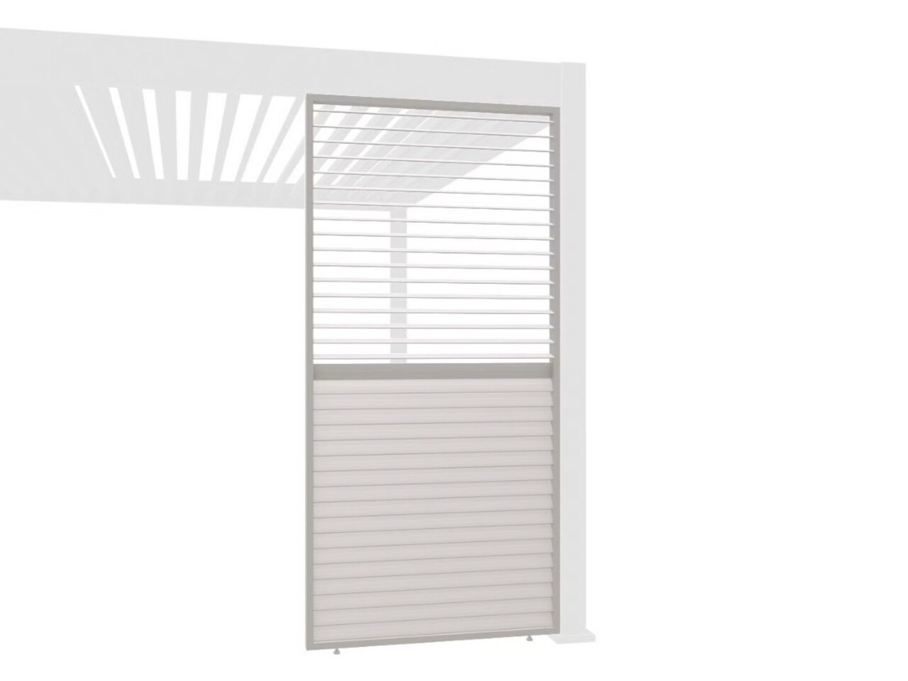 AVH-Collectie Venus verstelbare Lamellen zijpaneel 90cm camel sand