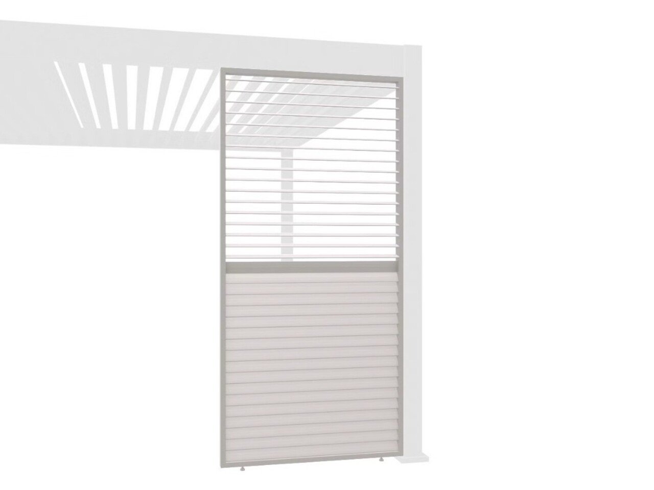 AVH-Collectie Venus verstelbare Lamellen zijpaneel 113 cm camel sand