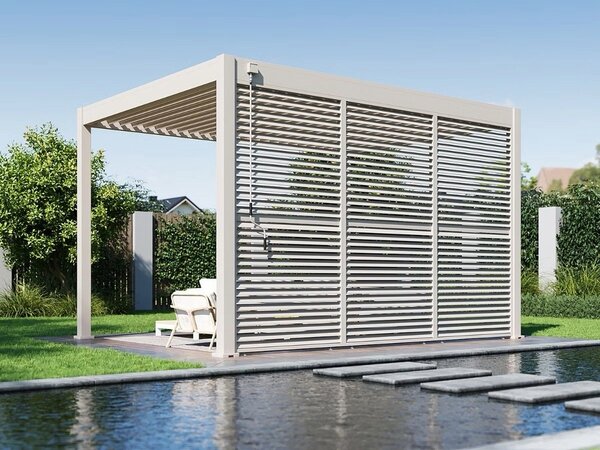 AVH-Collectie Venus verstelbare Lamellen zijpaneel 113 cm camel sand