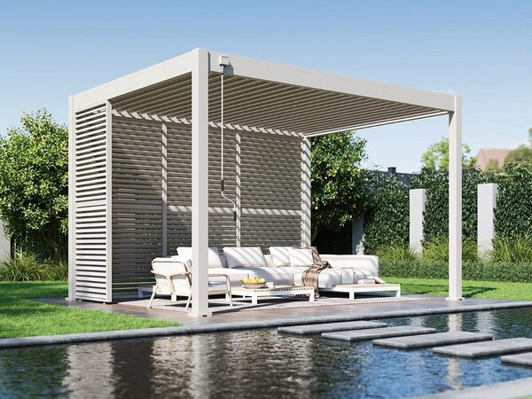 AVH-Collectie Venus verstelbare Lamellen zijpaneel 113 cm camel sand