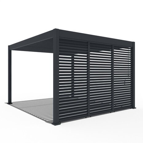 AVH-Collectie Venus verstelbare Lamellen zijpaneel 123 cm antraciet